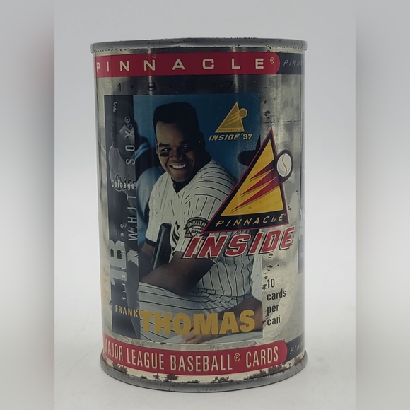4 Empty 1997 NFL Pinnacle Card In A Can, 1 Empty MLB Card In A Can... No Cards!! - Picture 2 of 6